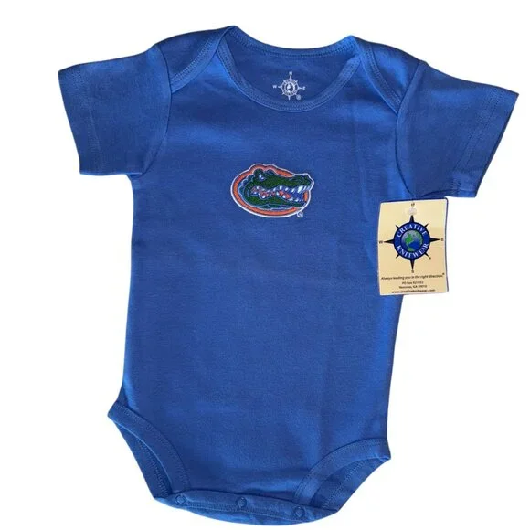 Unisex Florida Gators Bodysuit 100% Cotton by Creative Knitwear - Picture 1 of 9